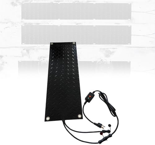 Heated Snow Melting Mats for Entrances, No-Slip Heating Stair Mats with 5ft Power Cord, Outdoor Mats for Winter Snow Removal, 1 Piece-10 * 48in/25.4 * 121.9cm