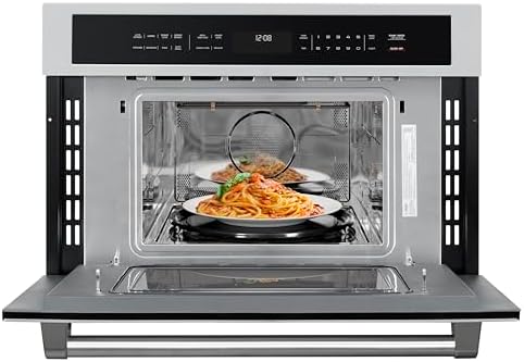 KoolMore 30 in. Built-in Microwave with Convection Oven and Air Fryer, 1000W Power with 10 Levels, UL Listed and 1.6 cu. ft. Capacity in Stainless-Steel (KM-CWO30-SS)