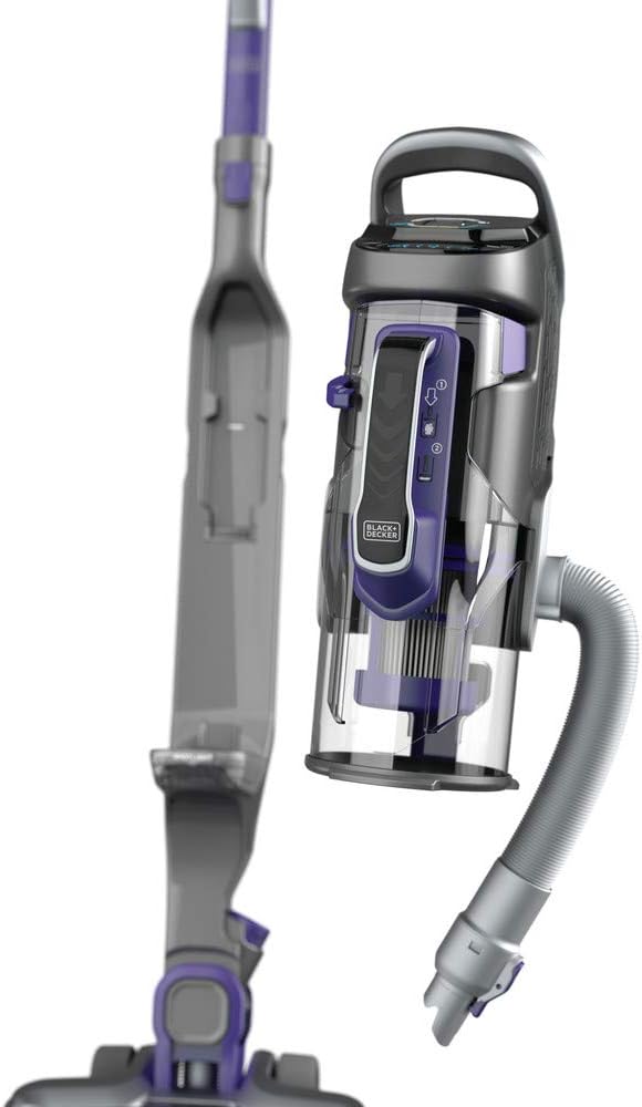BLACK+DECKER HCUA525JP Cordless 2-in-1 Stick Vacuum, Powerseries Pro 20V Pet Vacuum, Purple
