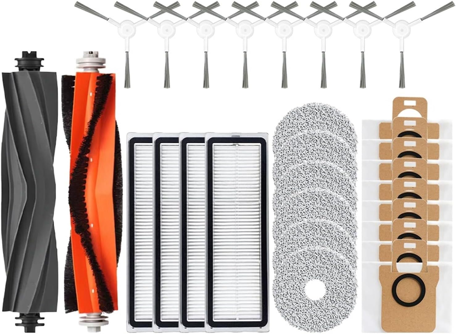 Vacuum Main Side Brush Filter Mop Parts，Compatible for Dreame L10s Ultra / S10 Pro Accessories，Compatible for Mijia Omni 1S B101CN Robot X10+ Robot(A)