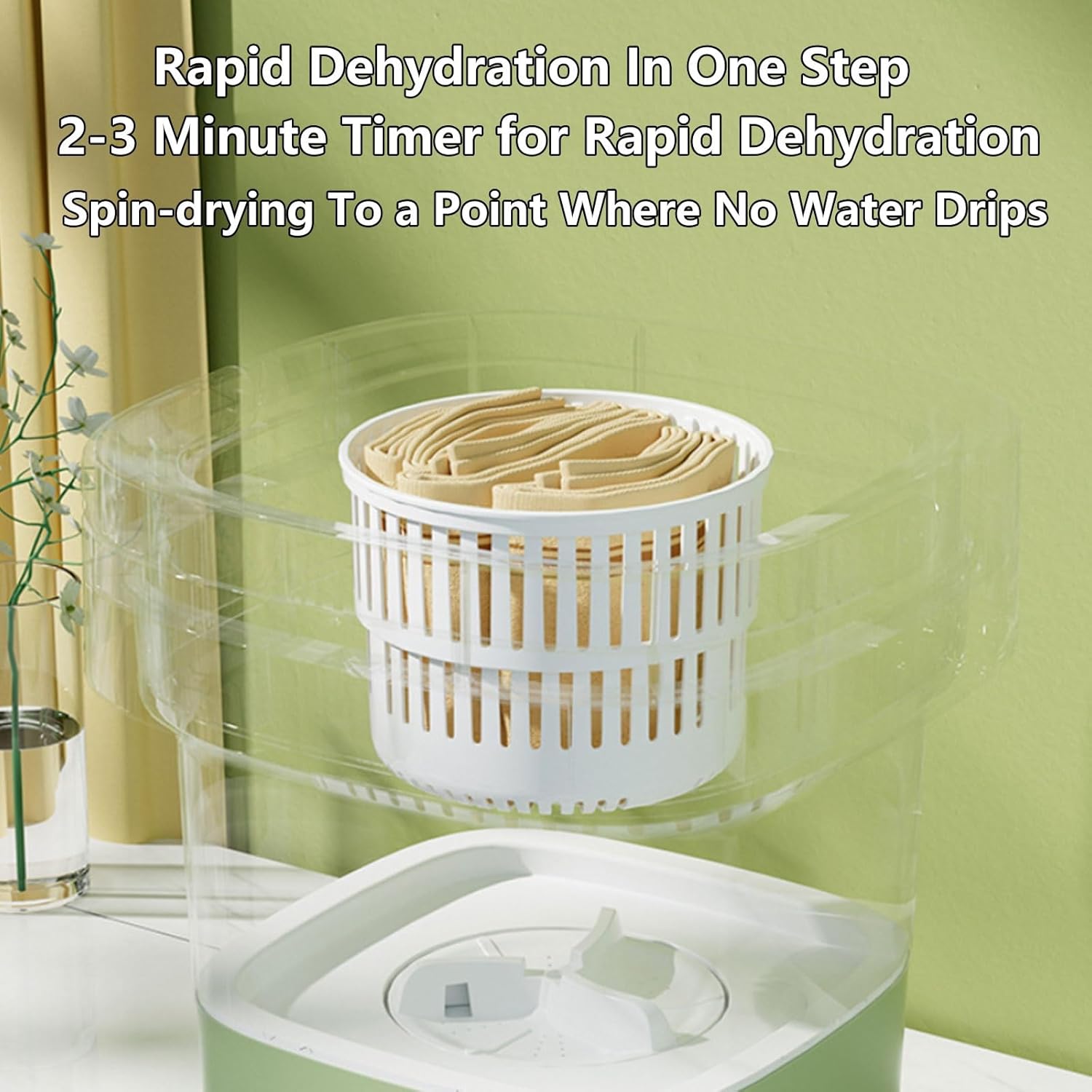 Portable Washer and Dryer 2-In-1, Mini Washing Machine with Spin Dryer Basket and 3 Wash Modes & 11L Capacity for Apartment, Dorm, Rv, Travel Compact for Small Loads & Easy Storage(Pink)