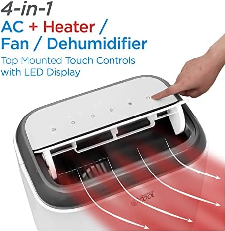 Commercial Cool 12,000 BTU Portable Air Conditioner with Heat and Remote Control