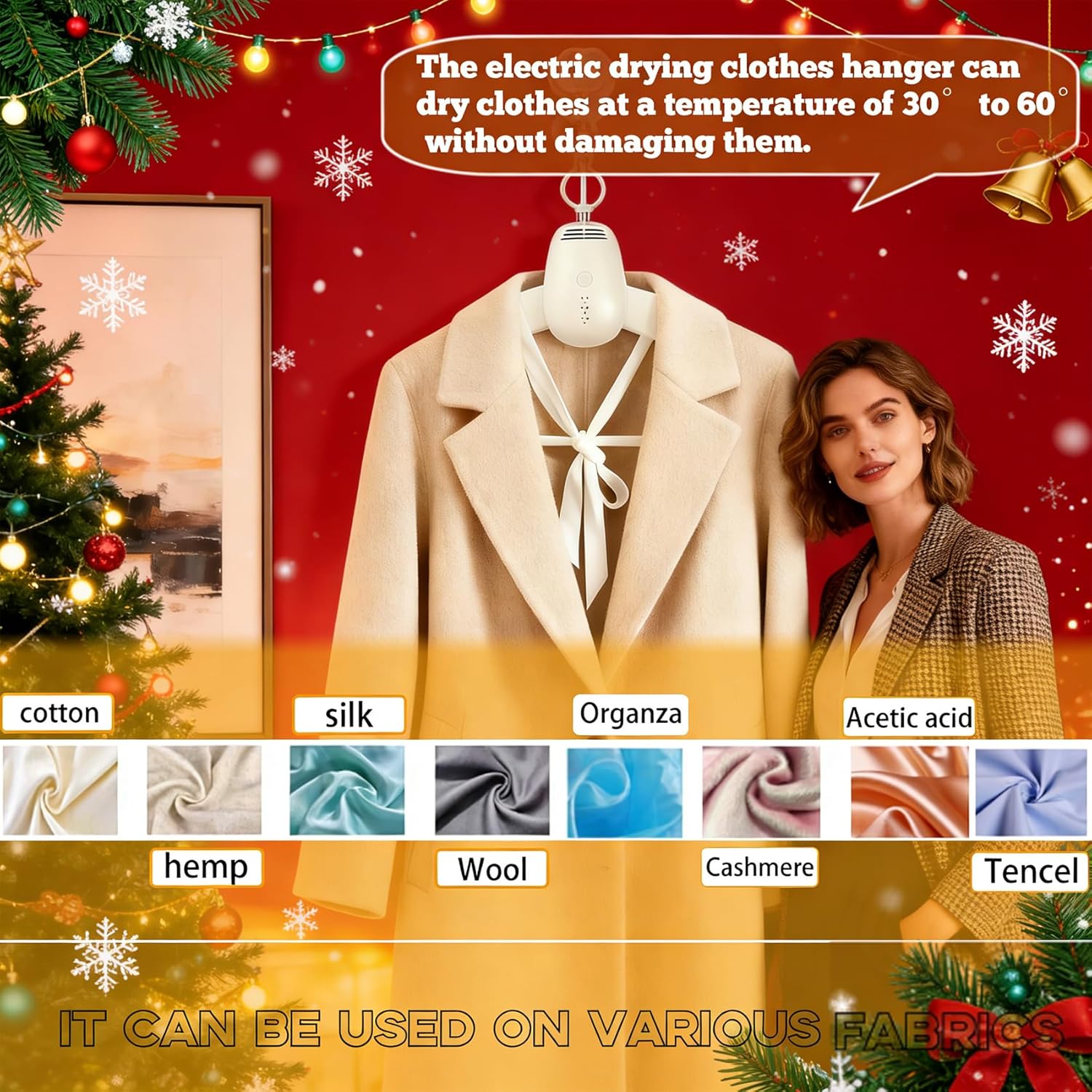 Travel Clothes Dryer, Silent Operation 110‑240V, Can Dry Clothes and Shoes, Multi-Functional in One Machine, Air Dryer for Clothes Small in Size, Suitable for Business Trips, Travels, etc.