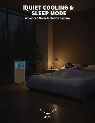 Portable Air Conditioner, 8,000 BTUs Small Room Air Conditioner for Home Office With With Cooling, Fan, Dehumidifier 3 in-1, 24H Timer, Sleep Mode, Cools Up to 350 Sq. Ft.