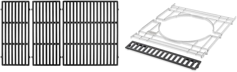 Weber Crafted Cooking Grates and Frame Kit, Porcelain-Enameled Cast Iron, for Genesis 400 Series