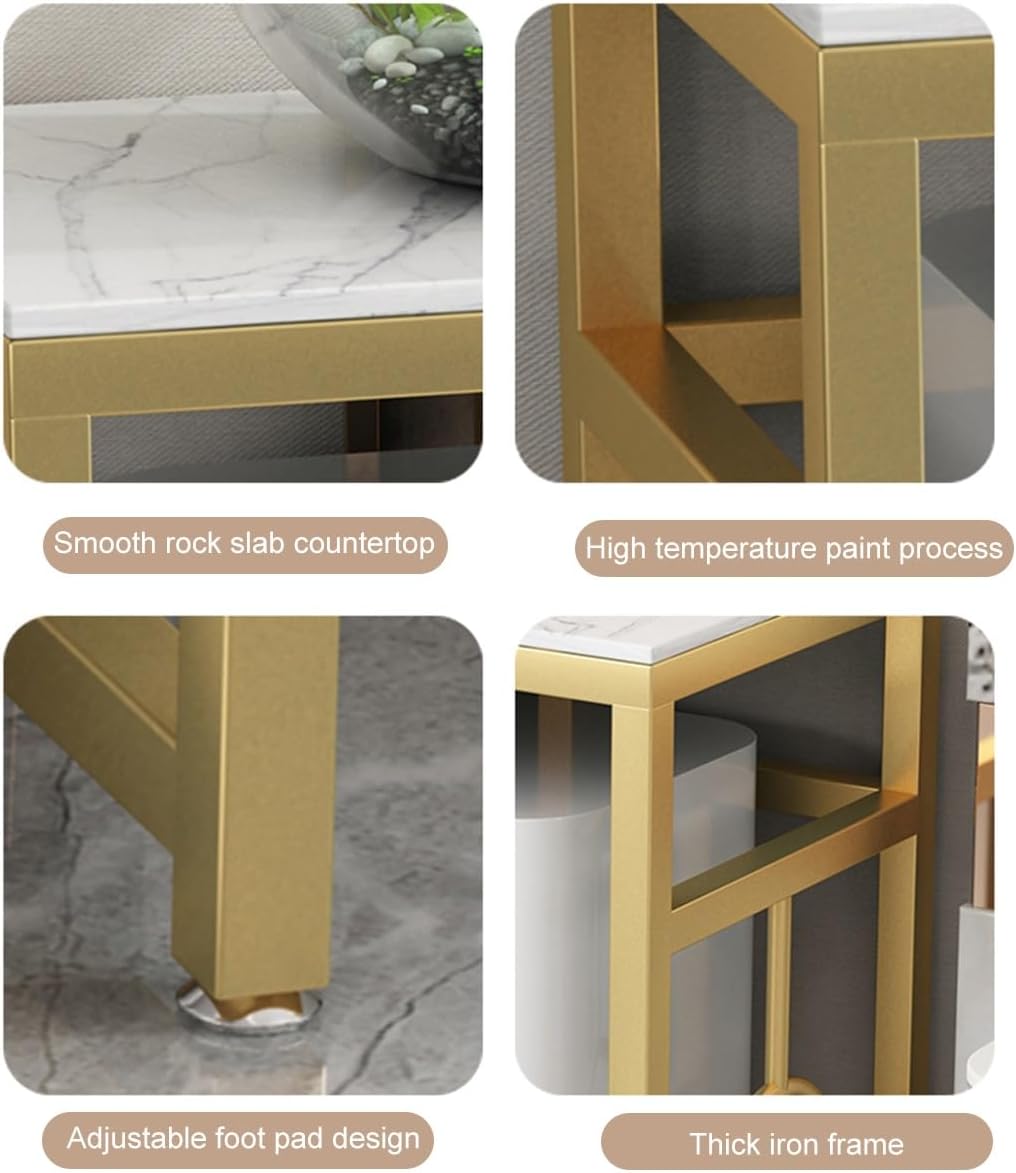 Robot Vacuum Stand Cabinet,Sweeping Robot Storage Rack,Entryway Hallway Robot Vacuum Cleaner Shelf,Small End Tables for Bathroom,Multi-Functional Fish Tank Stand(Off-white,70*40cm/27.5*15.7