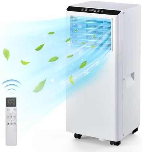 8,000 BTU Portable Air Conditioners Cools Up to 350 Sq.Ft, 3-In-1 Portable AC Unit With Dehumidifier, Fan, Cooling Mode & Window Kit, Room Air Conditioner Portable for Bedroom, Living Room, Office