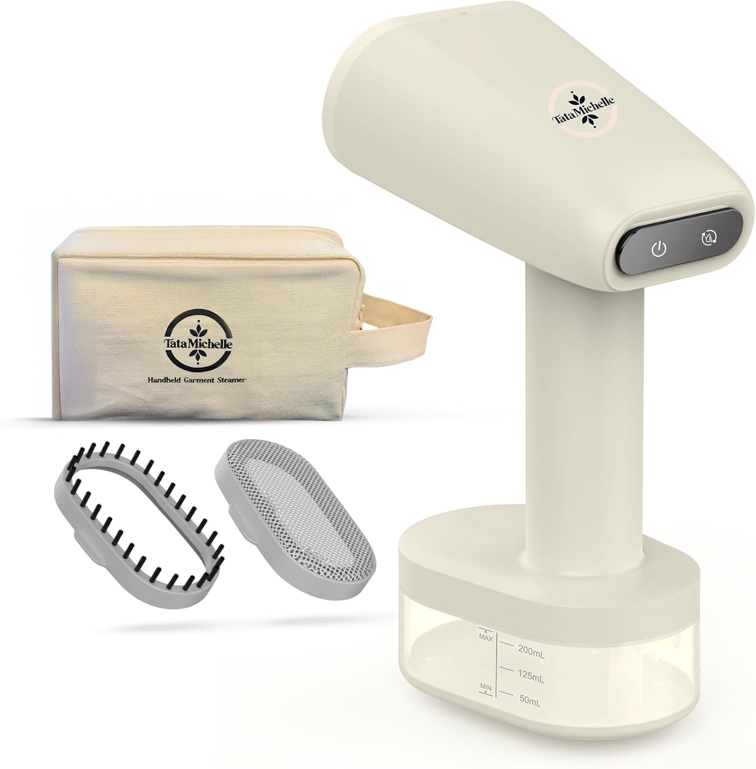 Clothes Steamer Handheld 1600W TurboRush, Portable 3-in-1 Clothing & Garment Care, Travel Bag, 2 Steam Levels, Large Water Tank, 120V