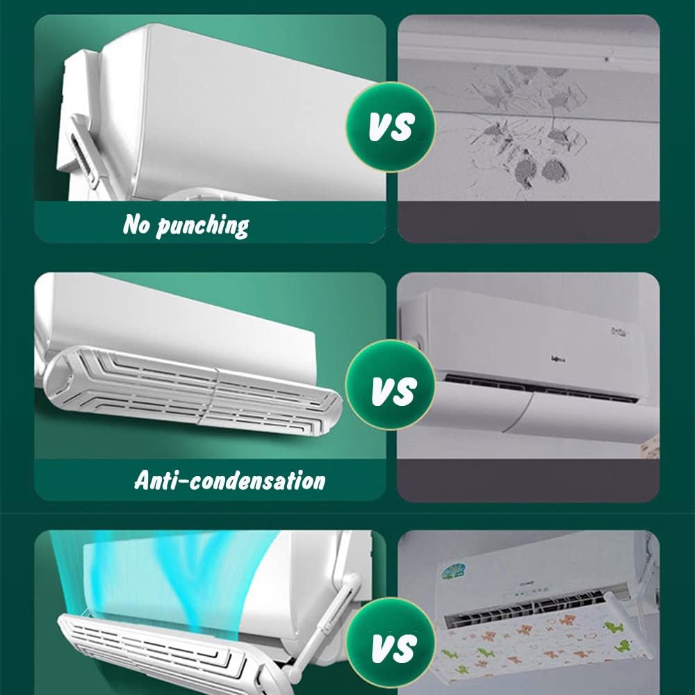 Sidewall Air Supply Vents - Ventilation Cover Universal Wall Mounted Air Conditioner Windshield Air-Conditioning Windshield Anti-Straight Hood