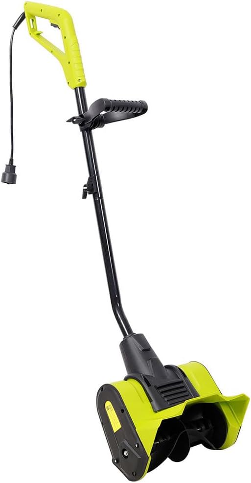 12-Inch Electric Snow Shovel, 10-Amp Corded Snow Blower, Lightweight Snow Thrower with Dual-Blade Auger, Adjustable Handle, Compact Snow Removal Tool for Driveway, Sidewalk, Walkway