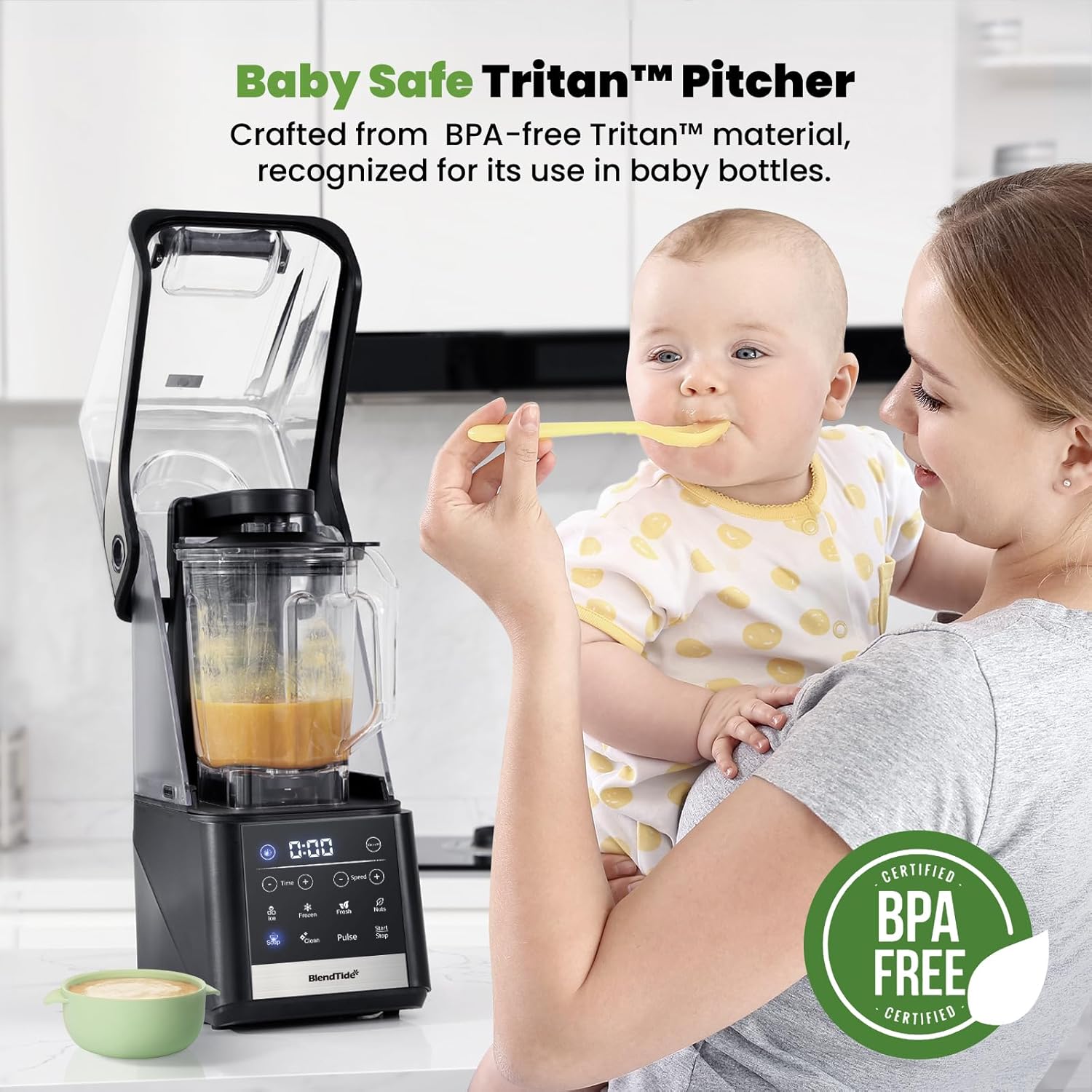 Professional Blender 64oz, 1500W Vacuum Blender for Less Foam, Commercial Quiet Shield, Kitchen Timer, Self-Cleaning, 9 Speeds, 6 Presets for Smoothies, Frozen Drinks, Nut & Seed Blends