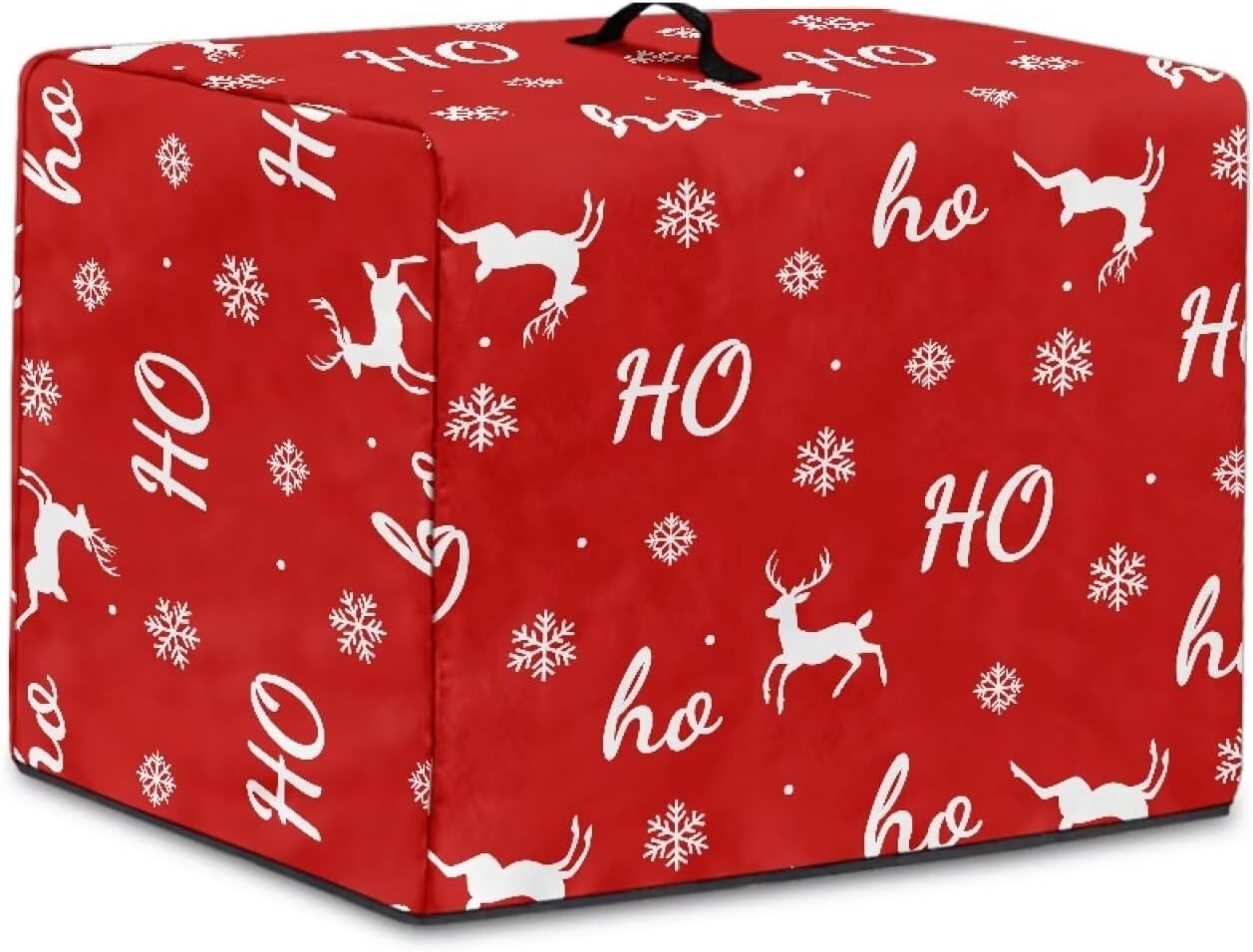 Christmas Elk Blender Cover with Floral Prints – Juicer Dust Cover for Kitchen, Fits Most Small Appliances, Easy to Store & Wash, Stylish Home Decor