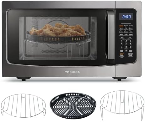 Toshiba Air Fryer Combo 4-in-1 Countertop Microwave Oven, Smart Sensor, Convection, Mute Function, Position Memory 13.6