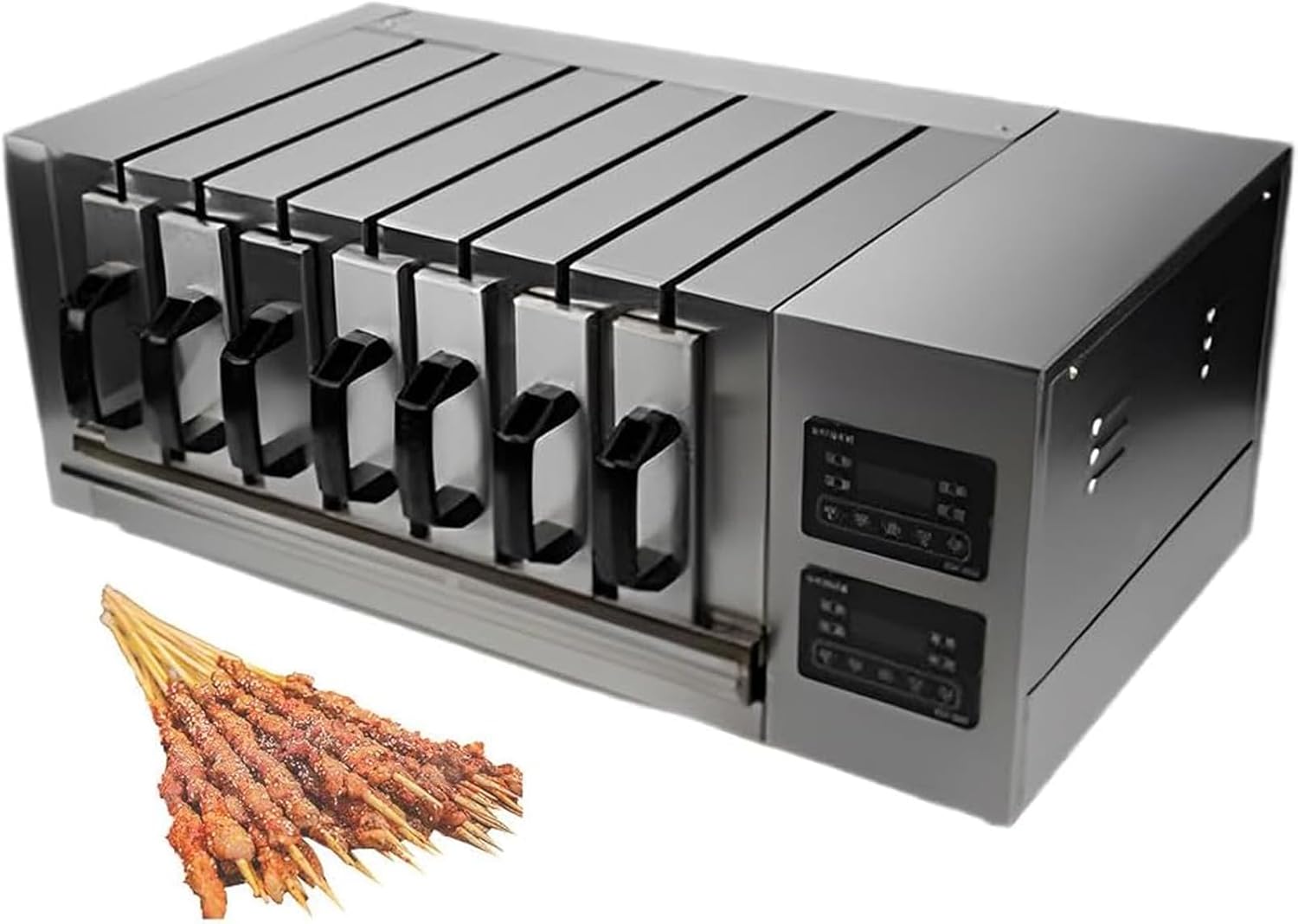 Commercial Drawer Barbecue Grill, 3/5/7 Layer Multifunctional Electric Barbecue Meat Skewers Machine with 0-300 °C Temperature Adjustment, for Outdoor Kitchen, BBQ, Restaurant, Party (A 7)