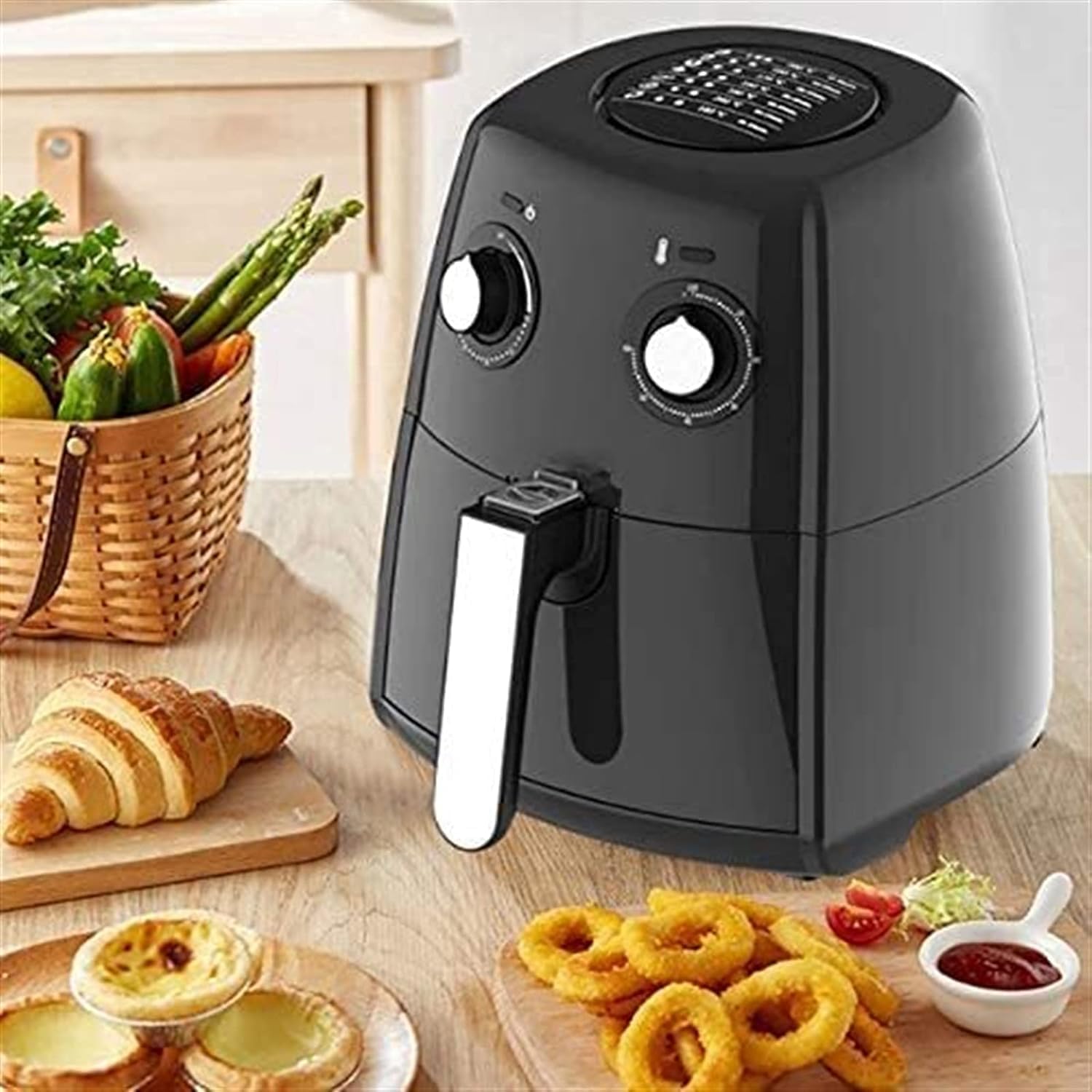 oven mini oven air fryer oven Small Air Fryer, Air Fryer for Home Use 1230W Hot Air Fryer with Timer Temperature Control Dishwasher Safe Userfriendly Design Air Fryer Every Family Small Air Fryer Ov