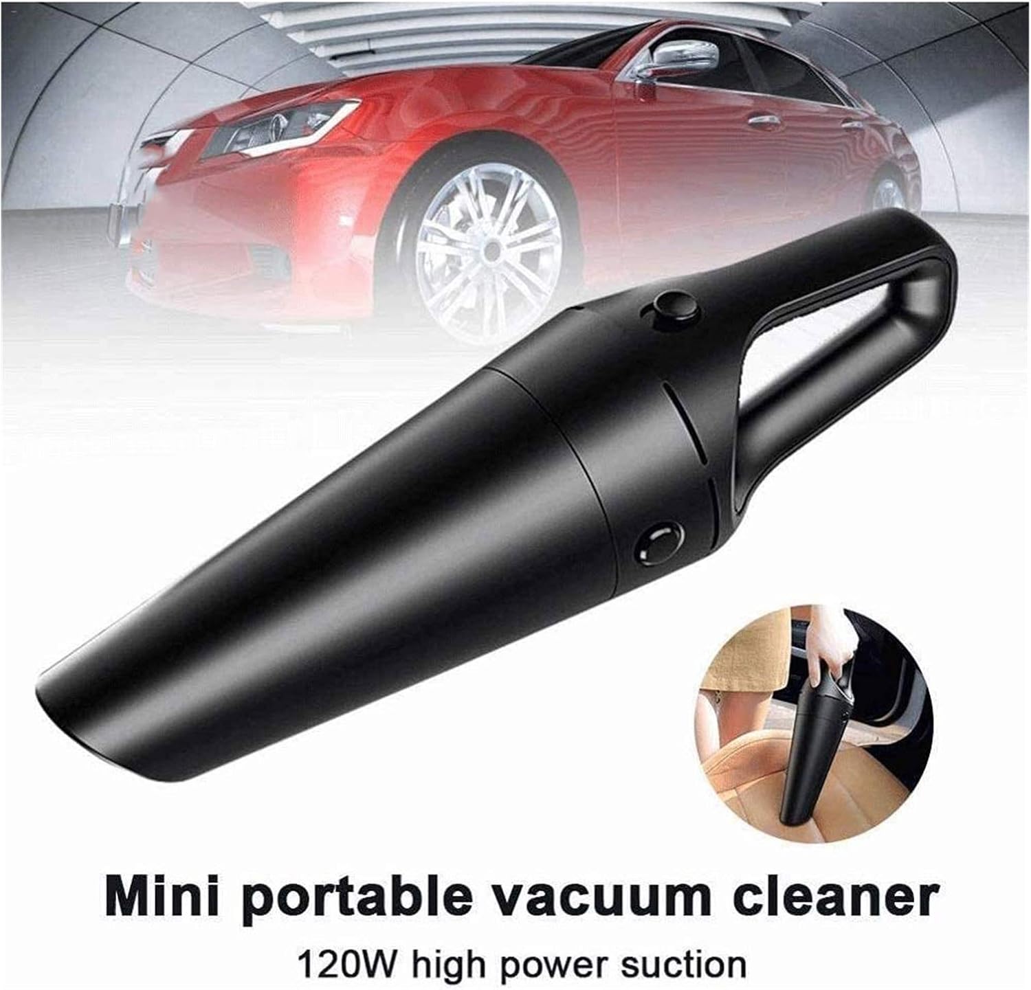 Car Vacuum Cleaner-Portable High-Power Wet-Dry - 5000Pa Handheld Vacuum with Accessory Strong Power Suction Lightweight Auto for Quick Car Cleaning