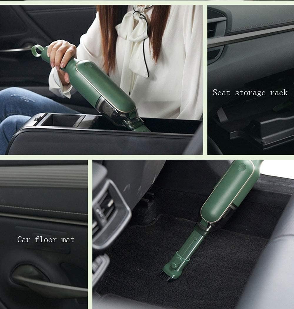 Cordless Handheld Vacuum Cleaner Rechargeable, with Display USB 2500Mah Rechargeable, 5000PA Suction Power, Multi-Functional Home/Office Cleaner Energy-Saving and Silent (Color : White)