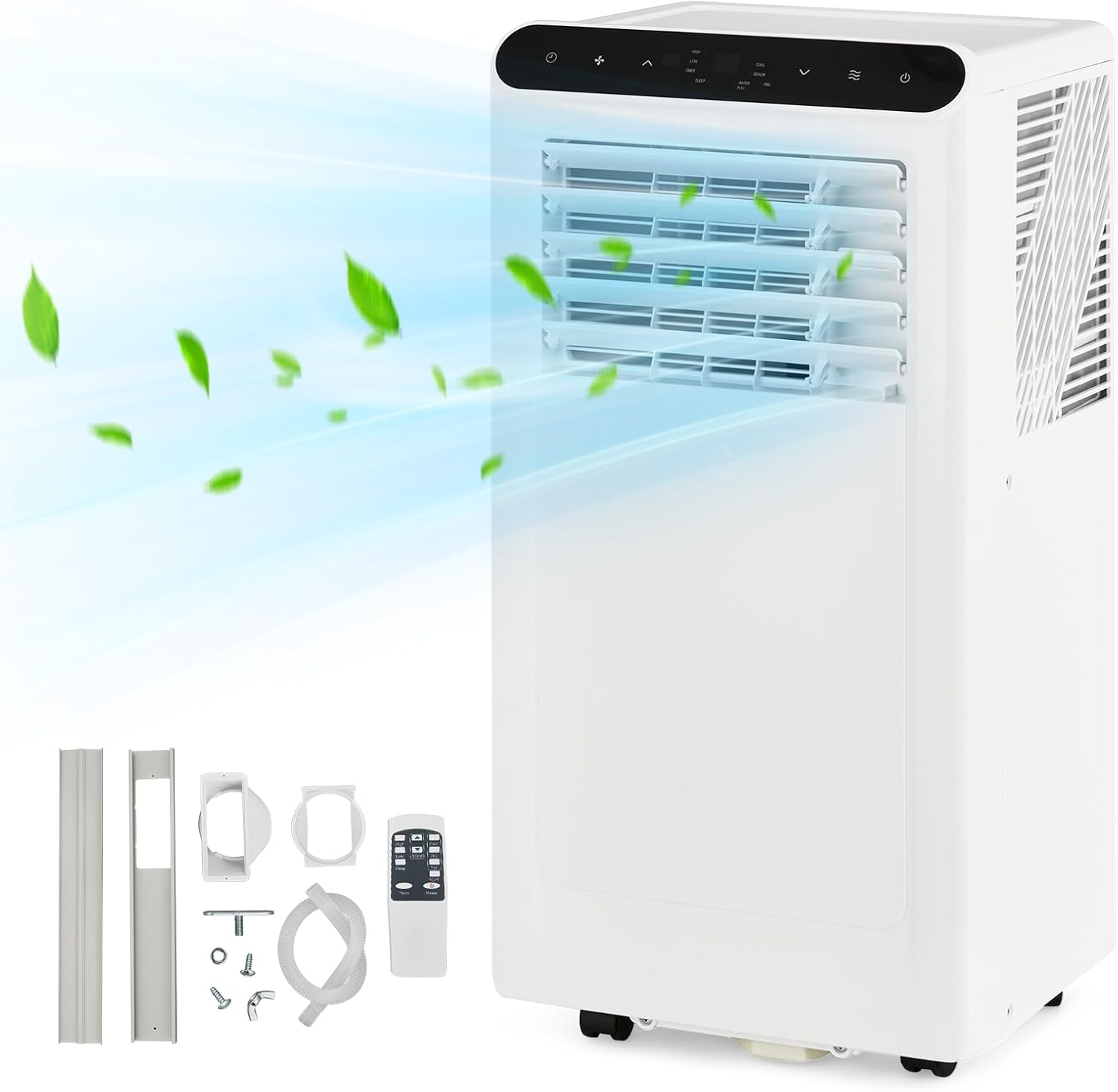 2025 New Update 8000 BTU Portable Air Conditioners Cool Up to 350 Sq.Ft,3 IN 1 Portable Ac Unit with Remote Control/LED Display/24Hrs Timer/Window Installation Kit & Low Noise for Home/Hotel/Office