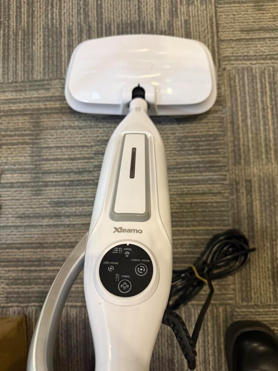Steam Mop Cleaner with Detachable Handheld Steamer, 230°F Powerful Steam Cleaner with 9 Attachments, Lightweight Design with Removable Water Tank, 2-Level Control and Swivel Head for Floors, Carpets