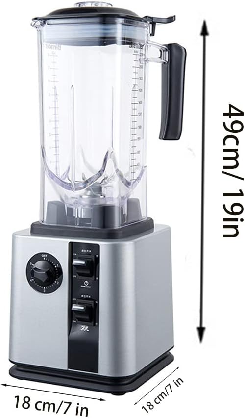 2.2L Blender Smoothie Maker, 2200W Glass Jug Blender Mixer, Commercial Ice Crusher, with Cover Automatic Silent Wall Breaking Machine, for Home Milk Tea Shop Coffee Shop