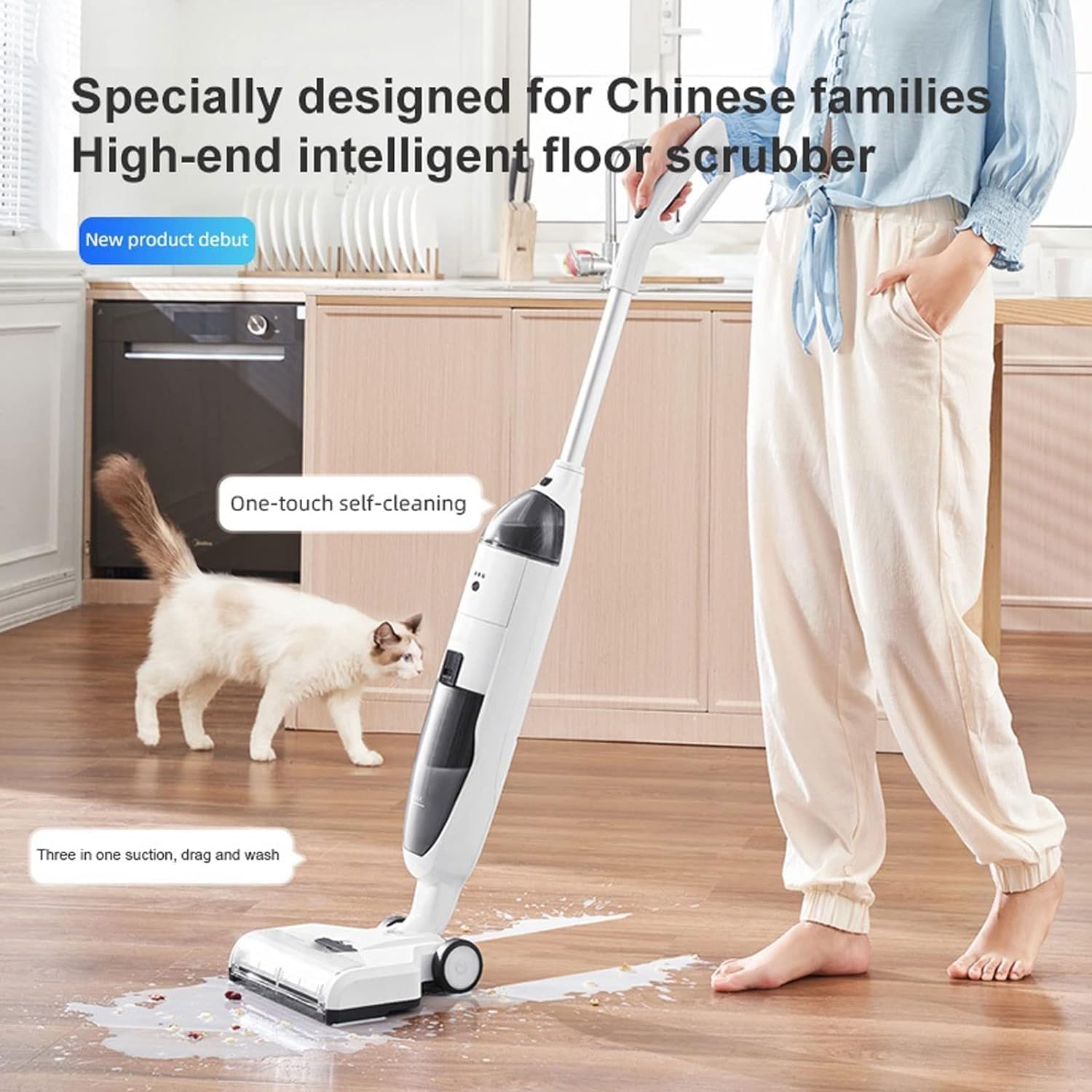 Handheld Vacuum Clean,Upright Vacuum Cleaner Hard Floor Vacuum Cordless Wireless Wet Dry Smart Vacuum Cleaner for Home Multi-Surface Cleaning Handheld Household