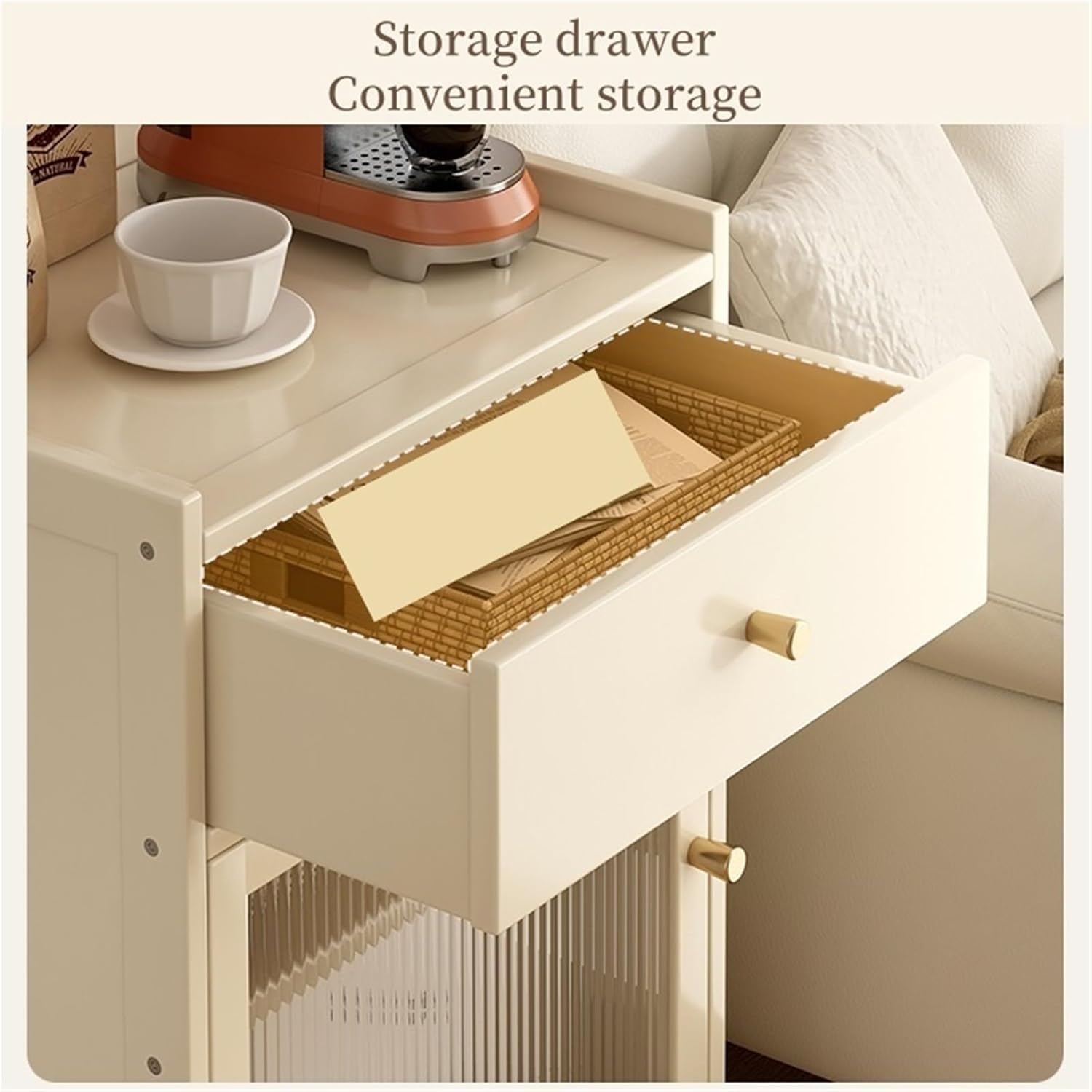 Modern Robot Vacuum Storage, Robot Vacuum Storage Side Table End Table Freestanding Rack for Living Room, Bedroom, Bathroom, Balcony(Natural)