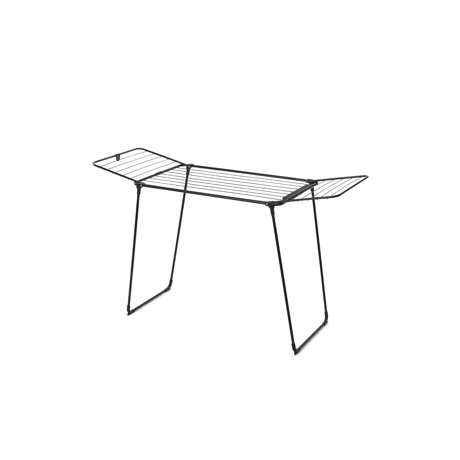 Brabantia HangOn Drying Rack, 59 ft (18m) (Matte Black), Large Capacity Clothes Drying Rack for Up to One Full Machine Load, Foldable Laundry Stand for Large and Small Items, No Pegs Needed