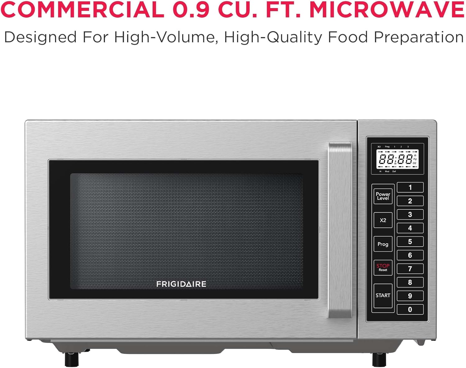 FRIGIDAIRE COMMERCIAL Kitchen Microwave Oven, 0.9 Cu Ft (1000 Watts), NSF certified