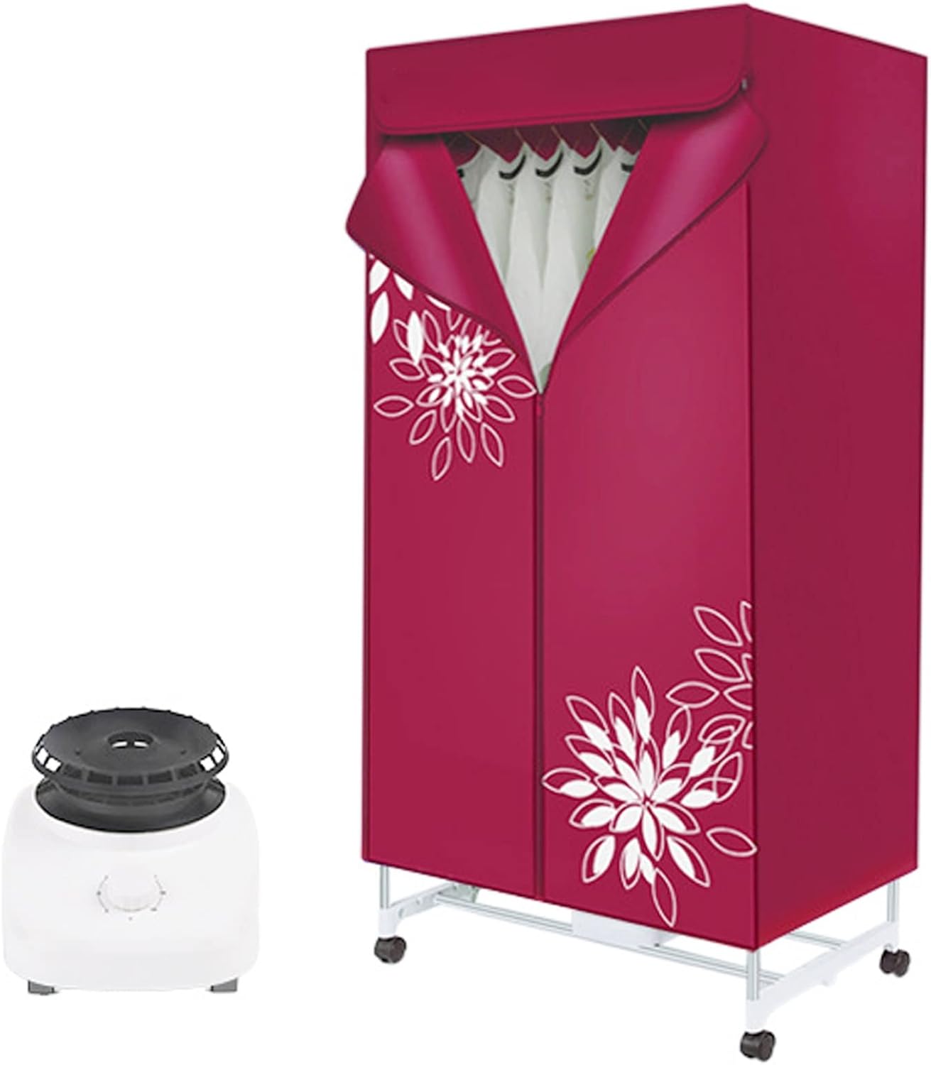 1000W Electric Heated Clothes Airer Dryer Rack Home Portable Laundry Dryer Machine Standing Electric Clothes Drying Rack， Double Layer， Overheating Protection,B