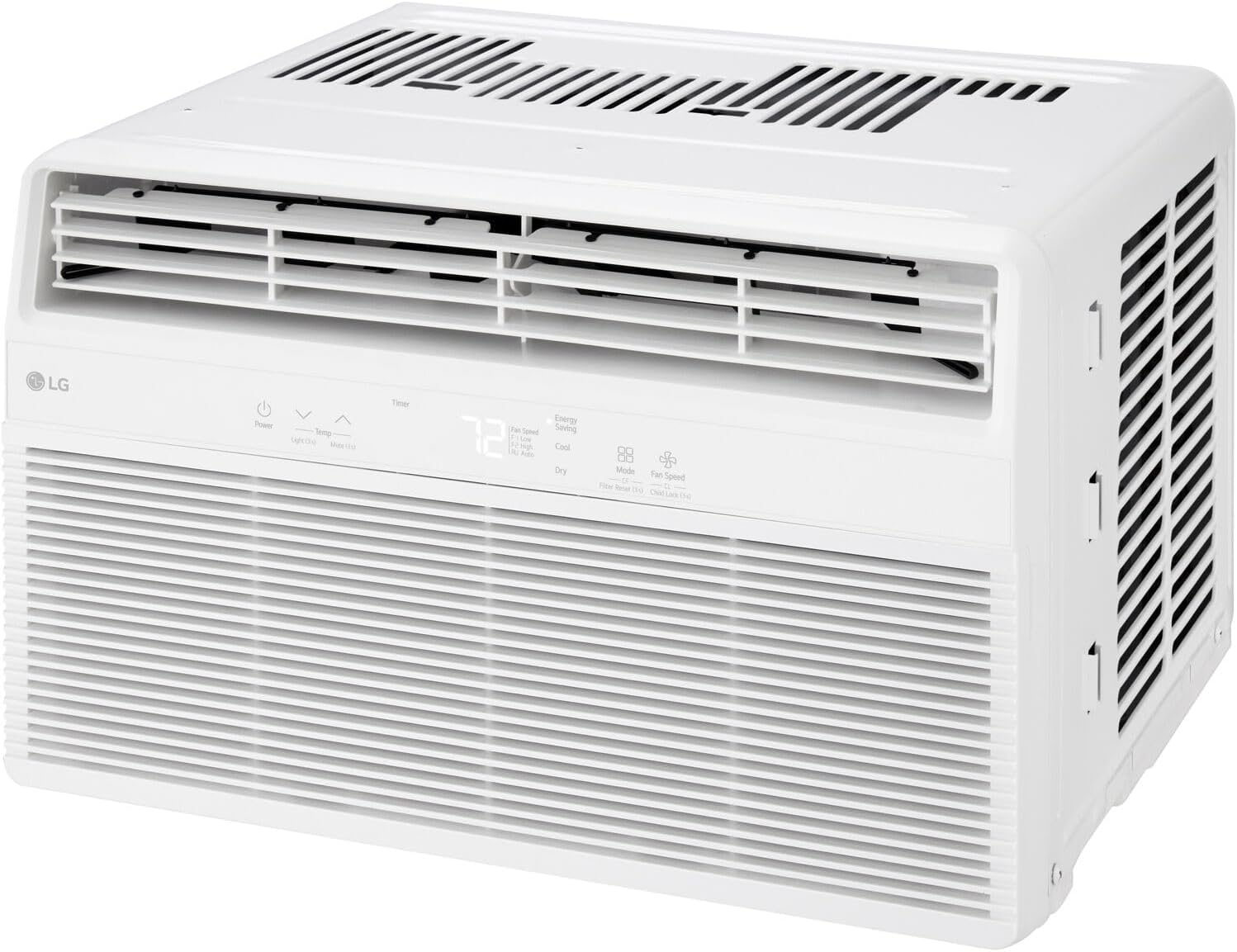 LG 8,000 BTU Window Air Conditioner with Dehumidifier, 115V, Window AC for Medium Rooms up to 350 Sq. Ft. (25' x 14'), Window Unit AC with Remote Control, 3 Speeds, Auto-Restart, 24-Hour Timer, White