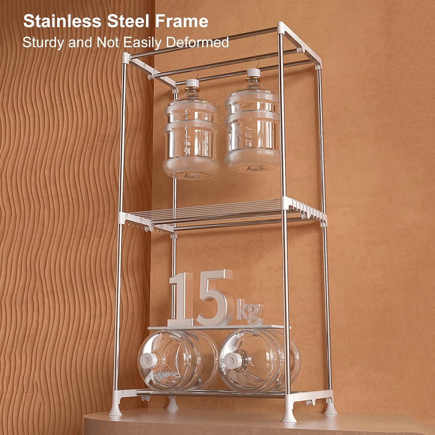 1500W Heated Clothes Airer, Electric Portable Clothes Airer Dryer, Stainless Steel Clothes Drying Racks Load Capacity 15kg, Overheating Protection, Double Layer for Apartment The New