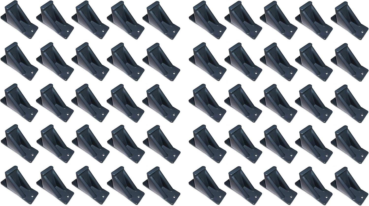 JSP Manufacturing Dark Grey Plastic Mini Roof Snow and Ice Guard - Multi-Quantity Pack | Prevent Sliding Snow Stop Buildup (100)