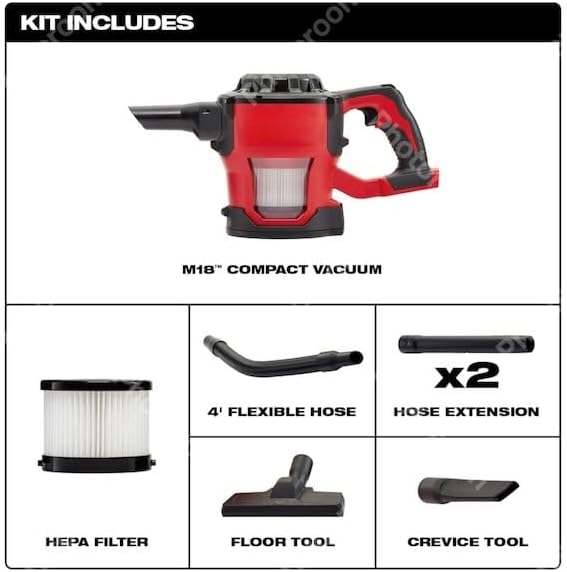 for 0882-20 Bagless M18 18-Volt Lithium-Ion Cordless HEPA Compact Handheld Vacuum (Tool-Only)