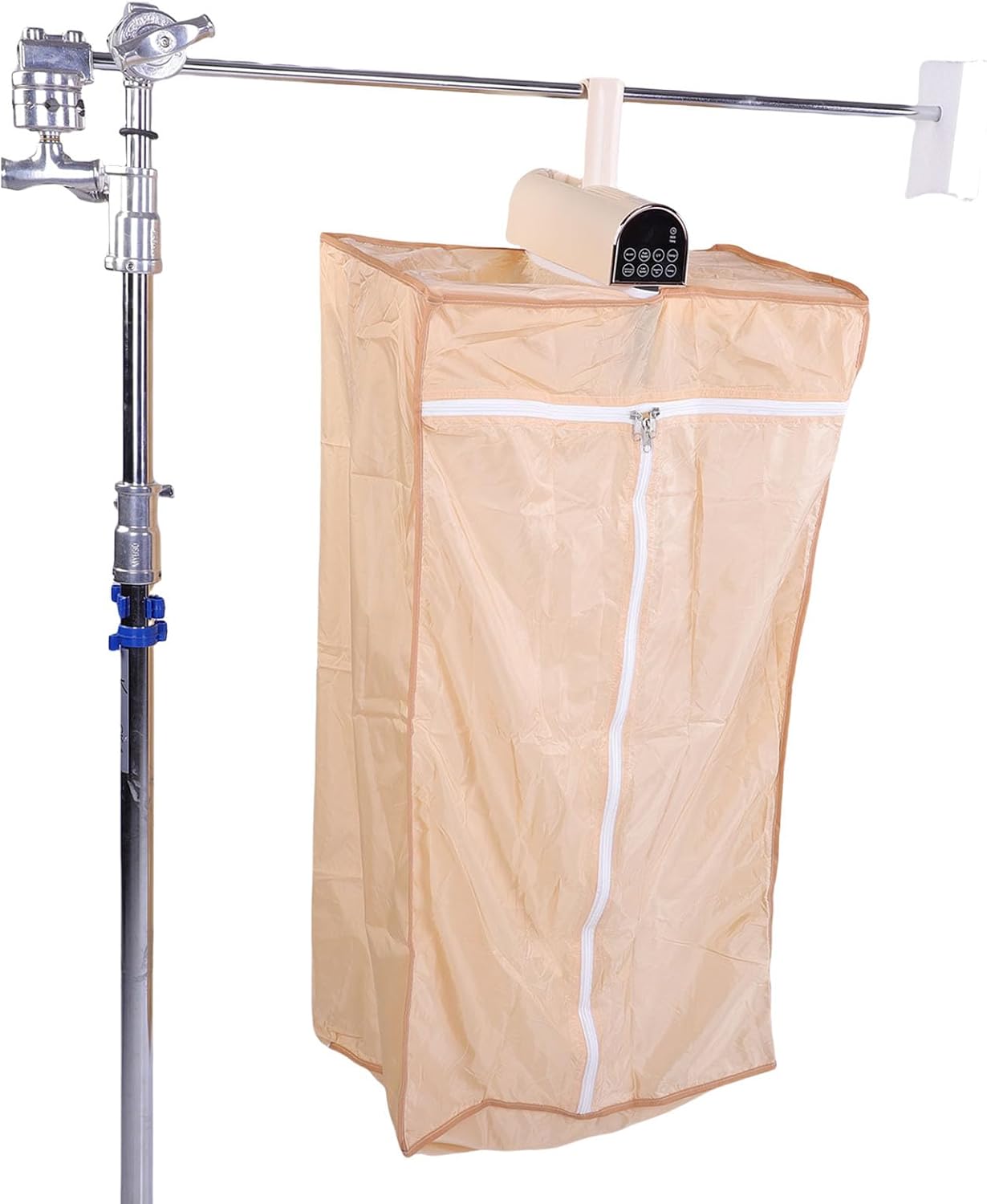 Portable Clothes Dryer Foldable Mini Laundry Dryer Compact Electric Drying Machine for RV-240 Minute Timing Function for Various Fabrics (Beige)