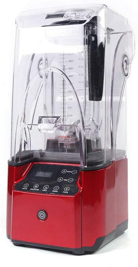 Soundproof Blender, 110V 2200W 2.2L Commercial Fruit Juice Smoothie Maker With Shield Quiet Sound Enclosure for Puree, Ice Crush, Shakes and Smoothies (2.2L,2200W)