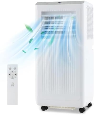 ARLIME 10000 BTU Portable Air Conditioner, 3-in-1 Freestanding Air Cooler w/Fan, Sleep Mode, Remote Control, 24H Timer & Window Installation Kit, AC Unit Cools up to 350 Sq.Ft. (10000 BTU)