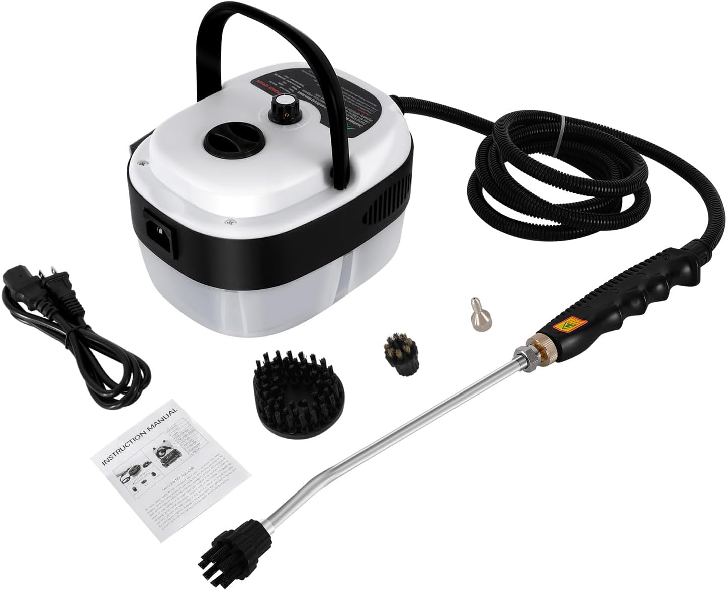 2500W Handheld Steam Cleaner, Multipurpose Powerful Steamer with Accessories, High-Pressure High-Temperature Steam Cleaner, Household Steam Mop, White