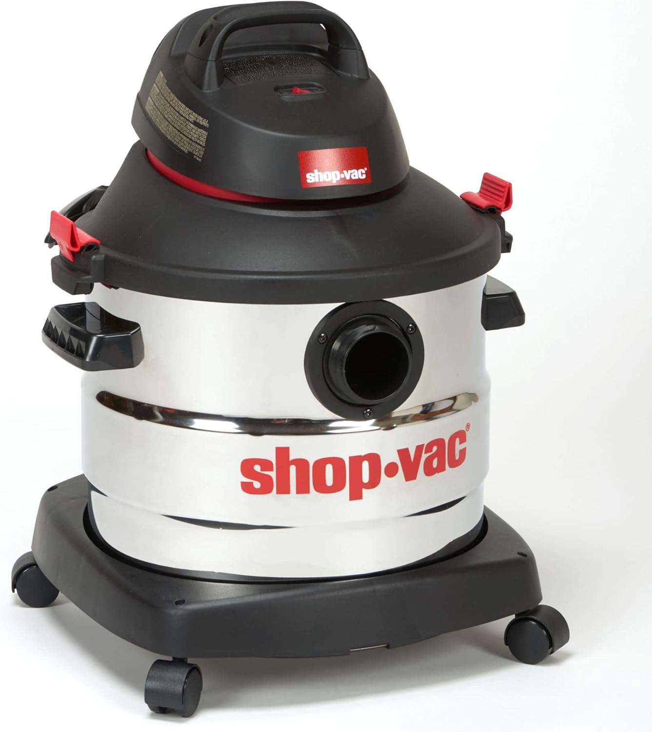 Shop-Vac 5989405 8 Gallon Wet/Dry Vacuum, 6.0 Peak HP, Stainless Steel, 12 Ft Hose, Ideal for Home & Commercial Use