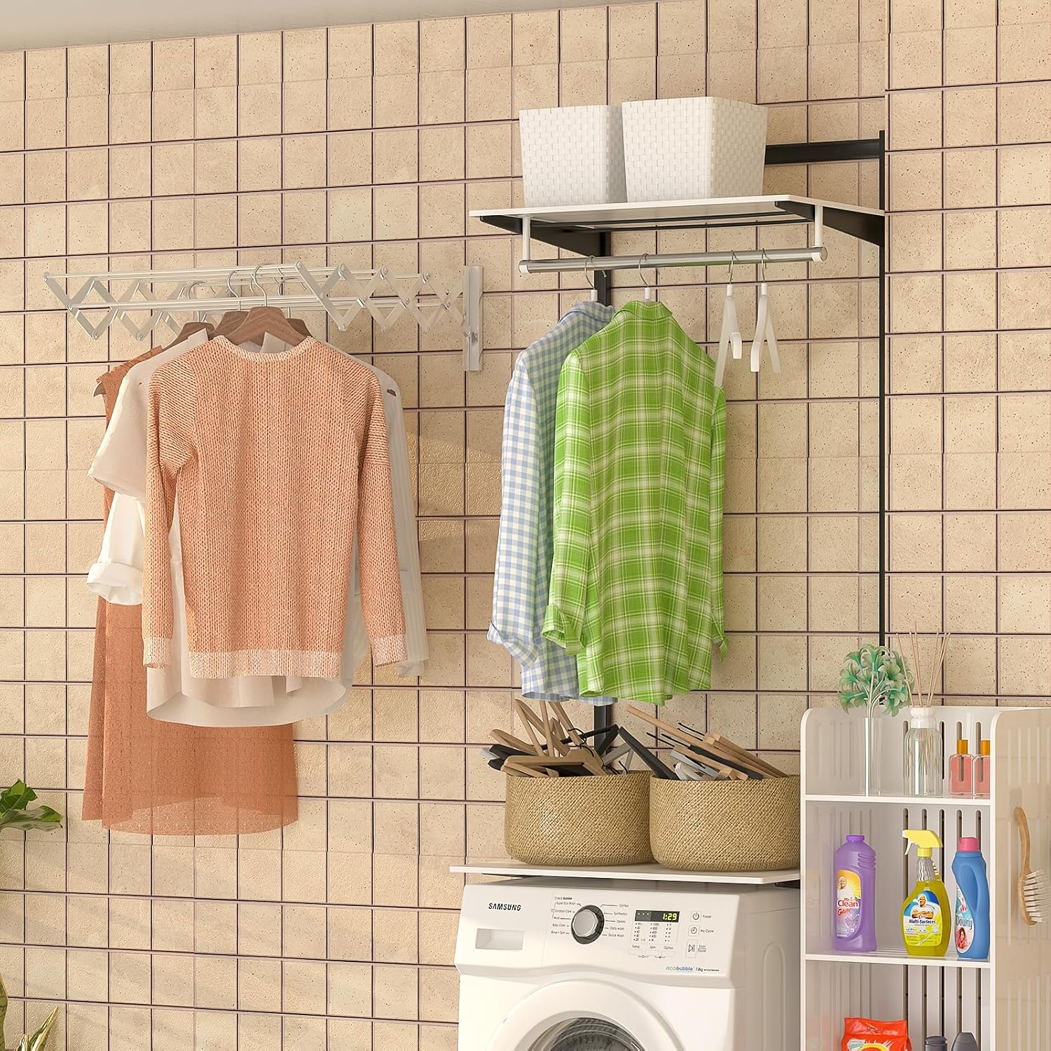 X-cosrack Wall Mounted Clothes Drying Rack, 31.9