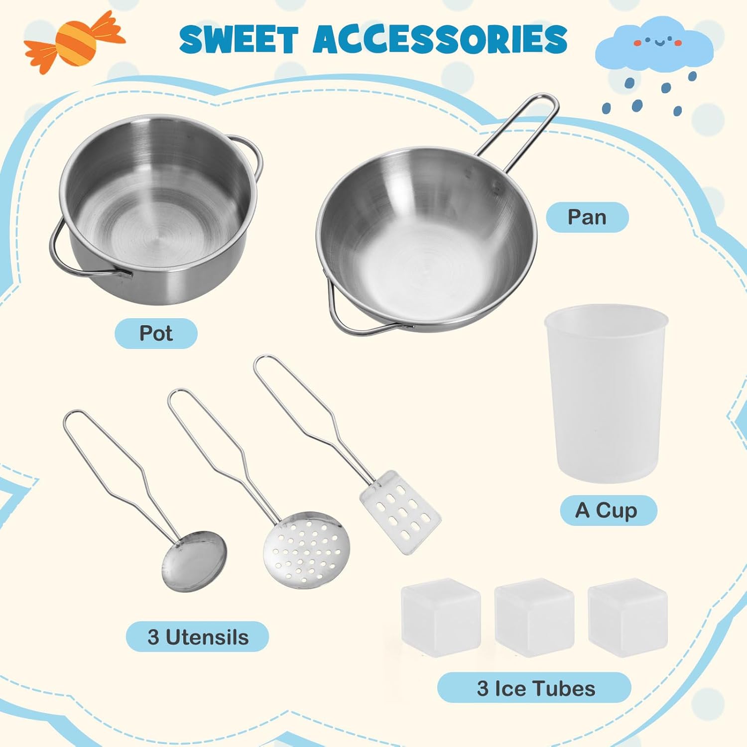 Costzon Corner Kids Kitchen Playset, Wooden Toy Kitchen Set w/Lights & Sounds Range Hood, Ice Maker, Pretend Telephone, Sink, Faucet, Microwave, Oven, Play Kitchen for Kids 3+ (White)