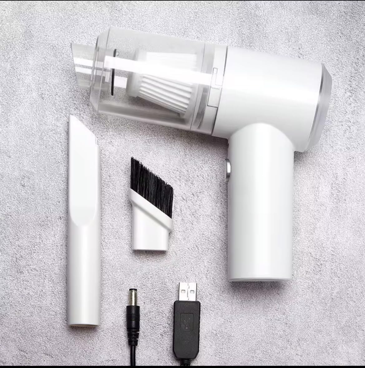 Portable Mini Vacuum Cleaner, Cordless Handheld, USB Rechargeable, with Brush & Nozzle Attachments, for Home Car Office