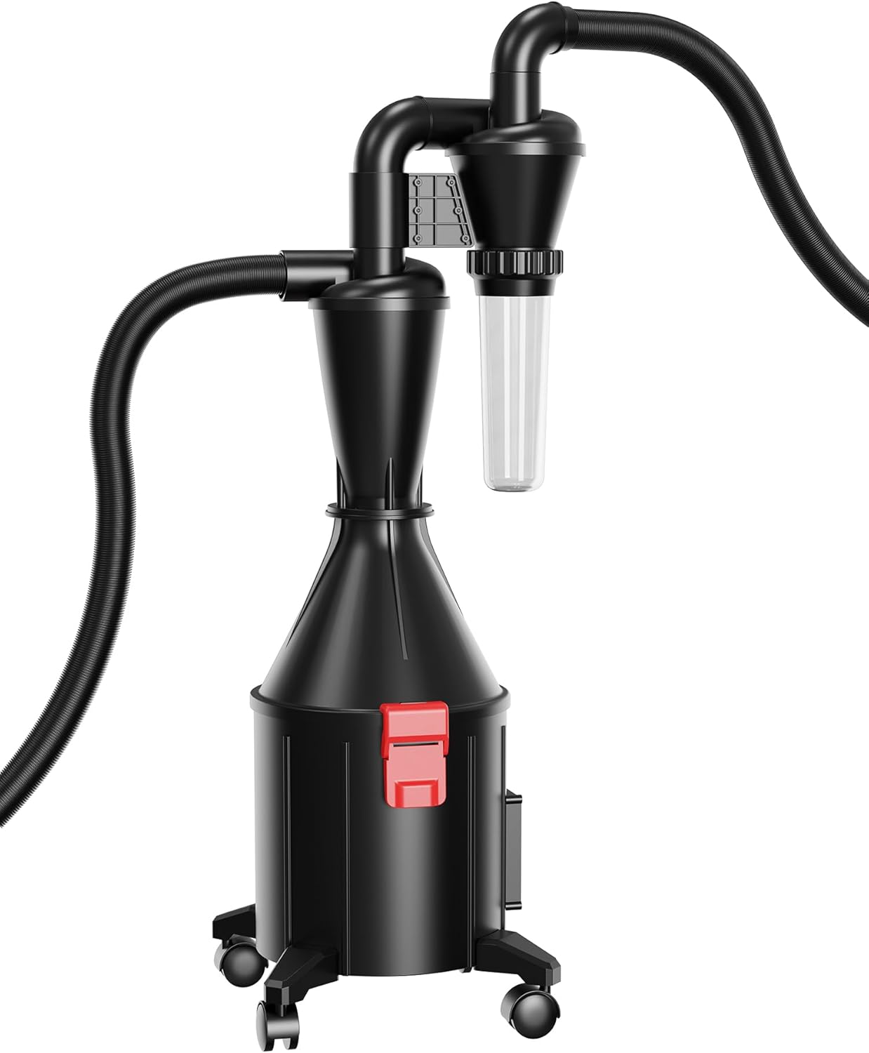 2 in 1 Cyclone Dust Collector Separation Vacuum Cleaner Wall Mounted Wheeled Modes Dust Collector Woodworking Tools Contractor Polish Pollen Ash etc Focusing Small Dust (Whole Rocket Set)