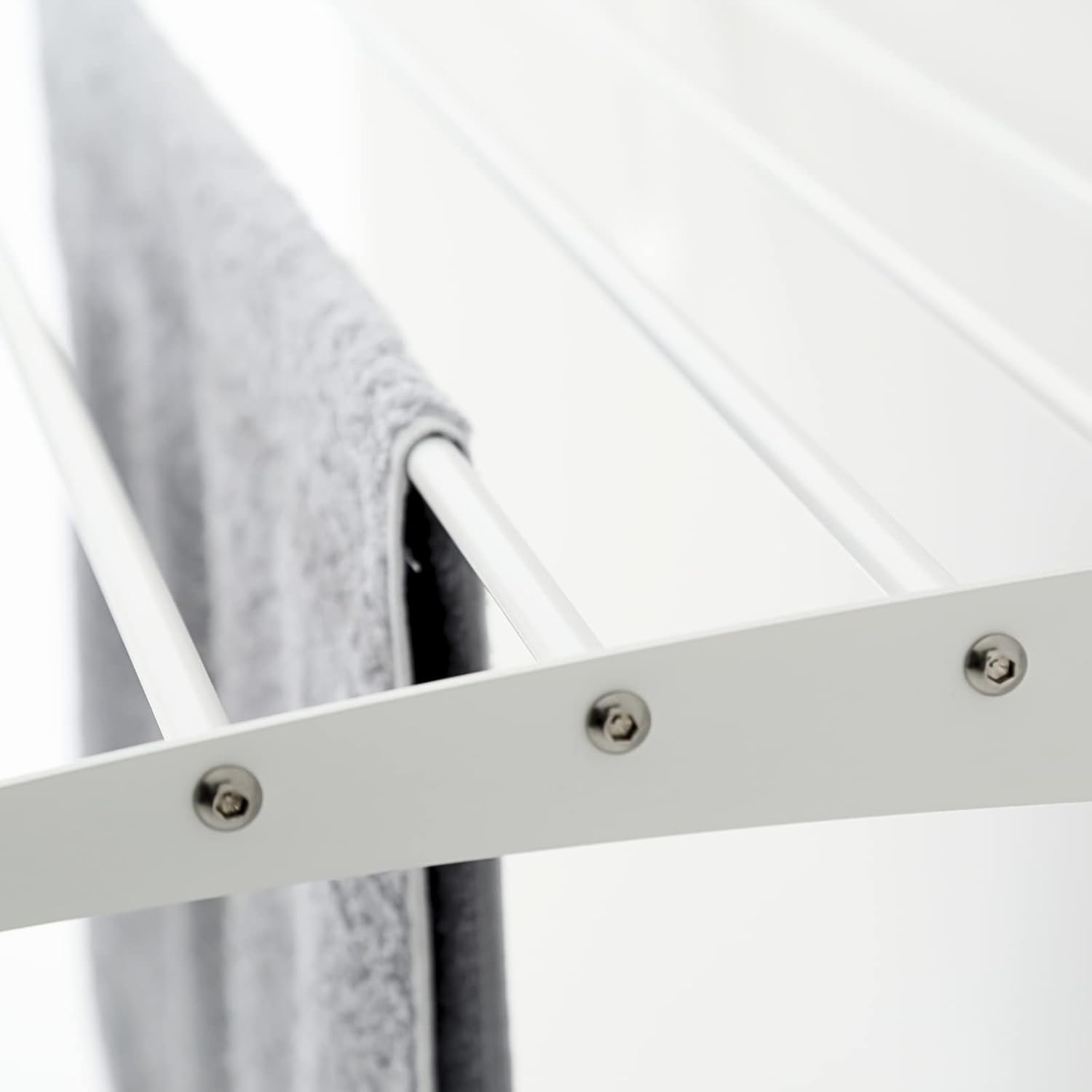 foxydry Wall Mounted Clothes Drying Rack, Pulley Clothes Airer Wall, Vertical Drop Down Laundry Drying Rack (88 cm / 34.56 in, White (Limited Edition))