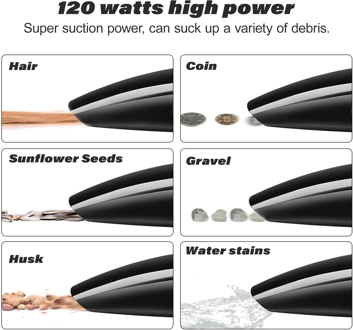 Hand Held Vacuum, Car Vacuum Cleaner for Machine Cordless Portable Handheld Desktop Vacuum Cleaner for Home Home Appliance Car (Color : Orange)