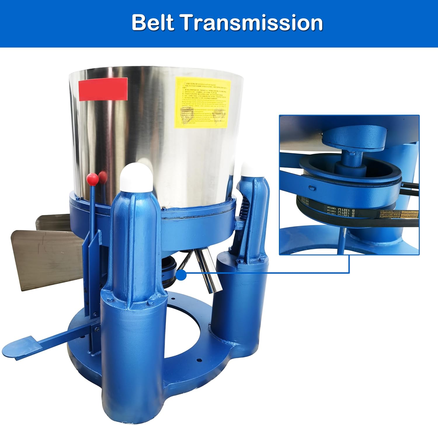 INTSUPERMAI Centrifugal Dewatering Drying Machine 110LB Capacity Industrial Laundry Centrifugal Dryer Commercial Spin Dryer Wool Processing Washing Dry Machine 4HP Three Phase Electricity