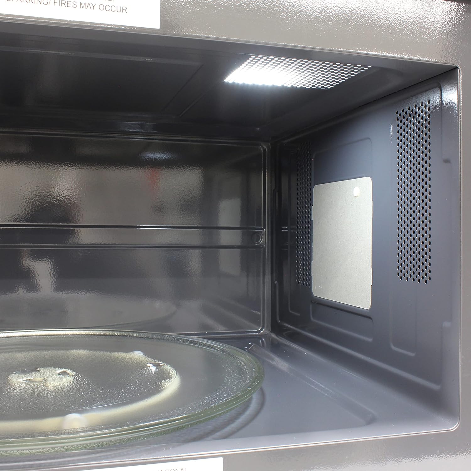 BRAMA Microwave Oven 1000-Watts Over the Range with Sensor Cook and Defrost, Pre-Set Cooking Modes, Child Safety Lock, Electronic Control Panel and Glass Turntable and Hidden Vent, 1.6 Cu.Ft., Black