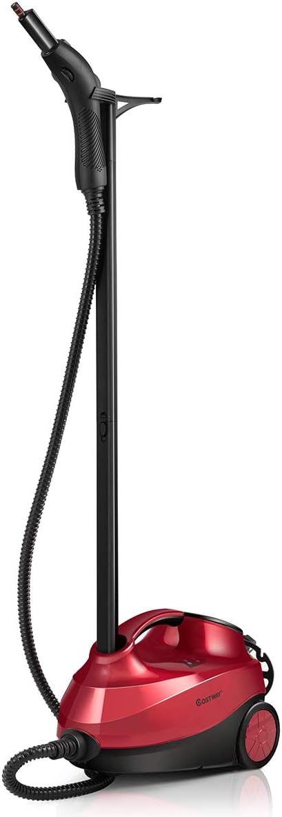 Moccha 2000W Steam Cleaner w/ 19 Accessories, 2000 W Household Steamer w/ 1.5L Tank for Chemical-Free Cleaning, Heavy Duty Household Cleaning Machine for Floors, Windows, Cars (Red)