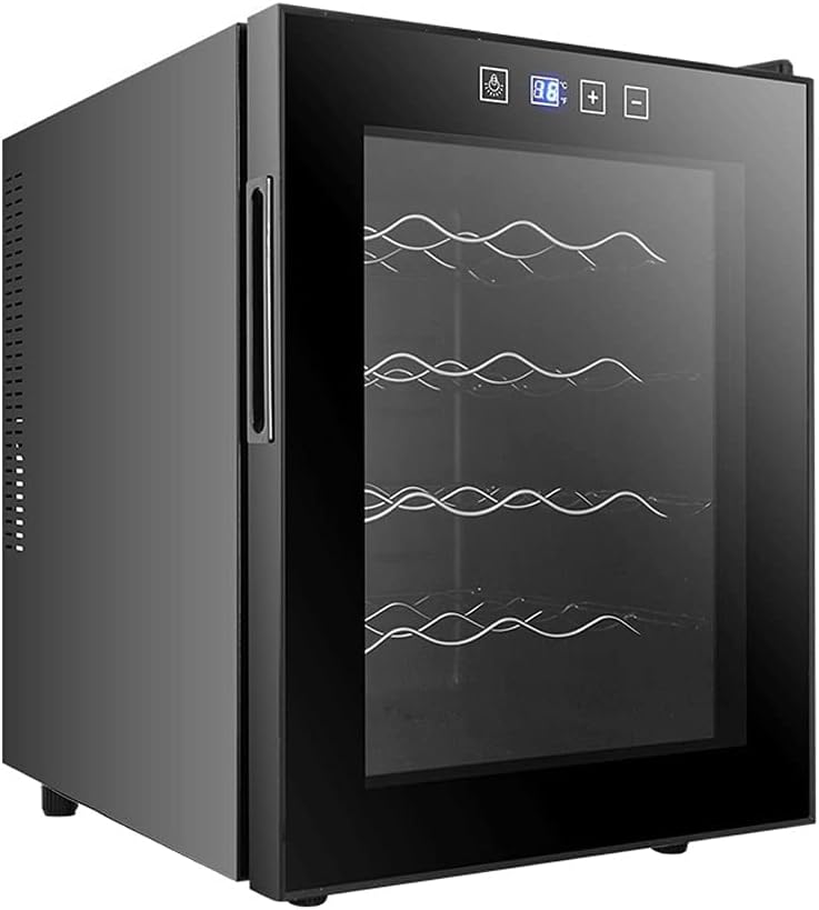 49L Wine Cooler/Fridge Beverage Refrigerator Small Mini Red & Cellar Beer Soda,Digital Temperature Display, Double-Layer Glass Door, Quiet Operation Compressor