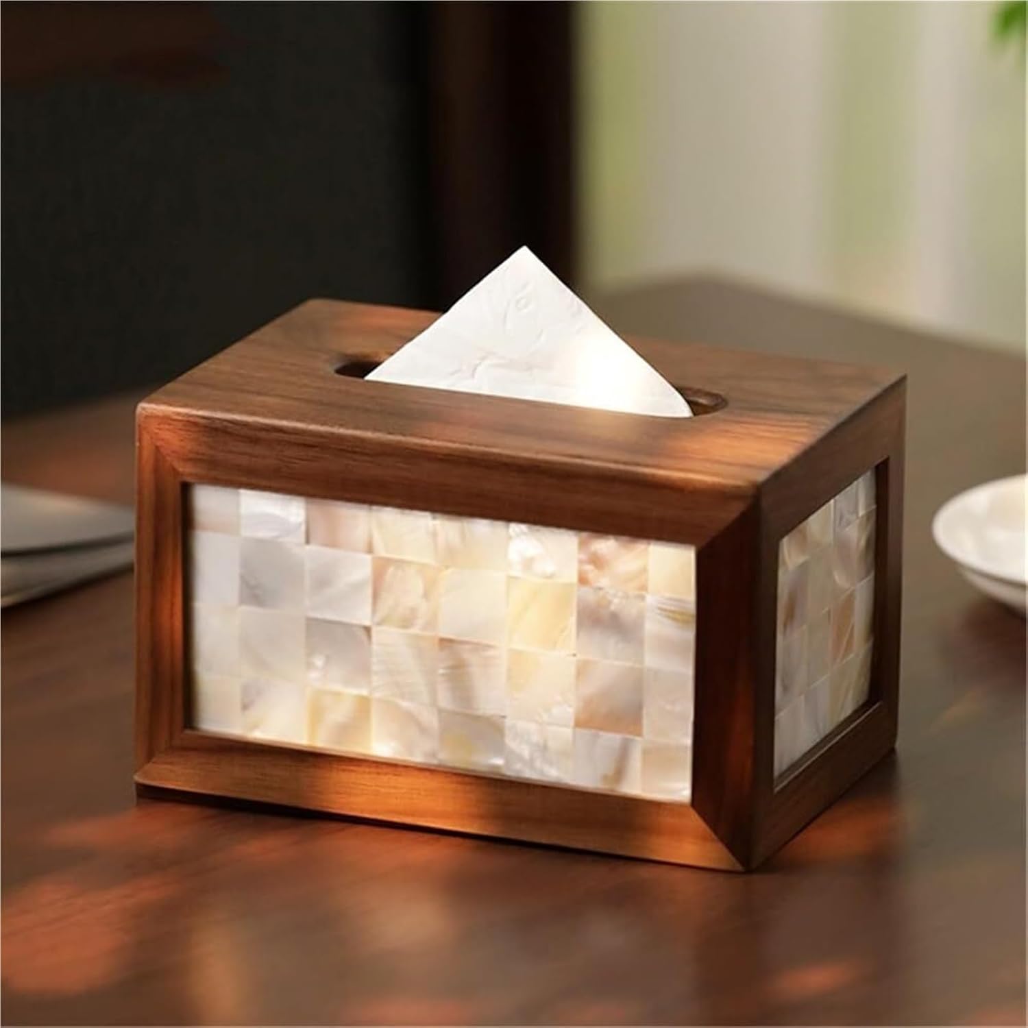 Tissue Vessel Tissue Holder Retro Household Office Rectangular Paper Box Cover Case Napkin Guest Room Must Haves(Natural)