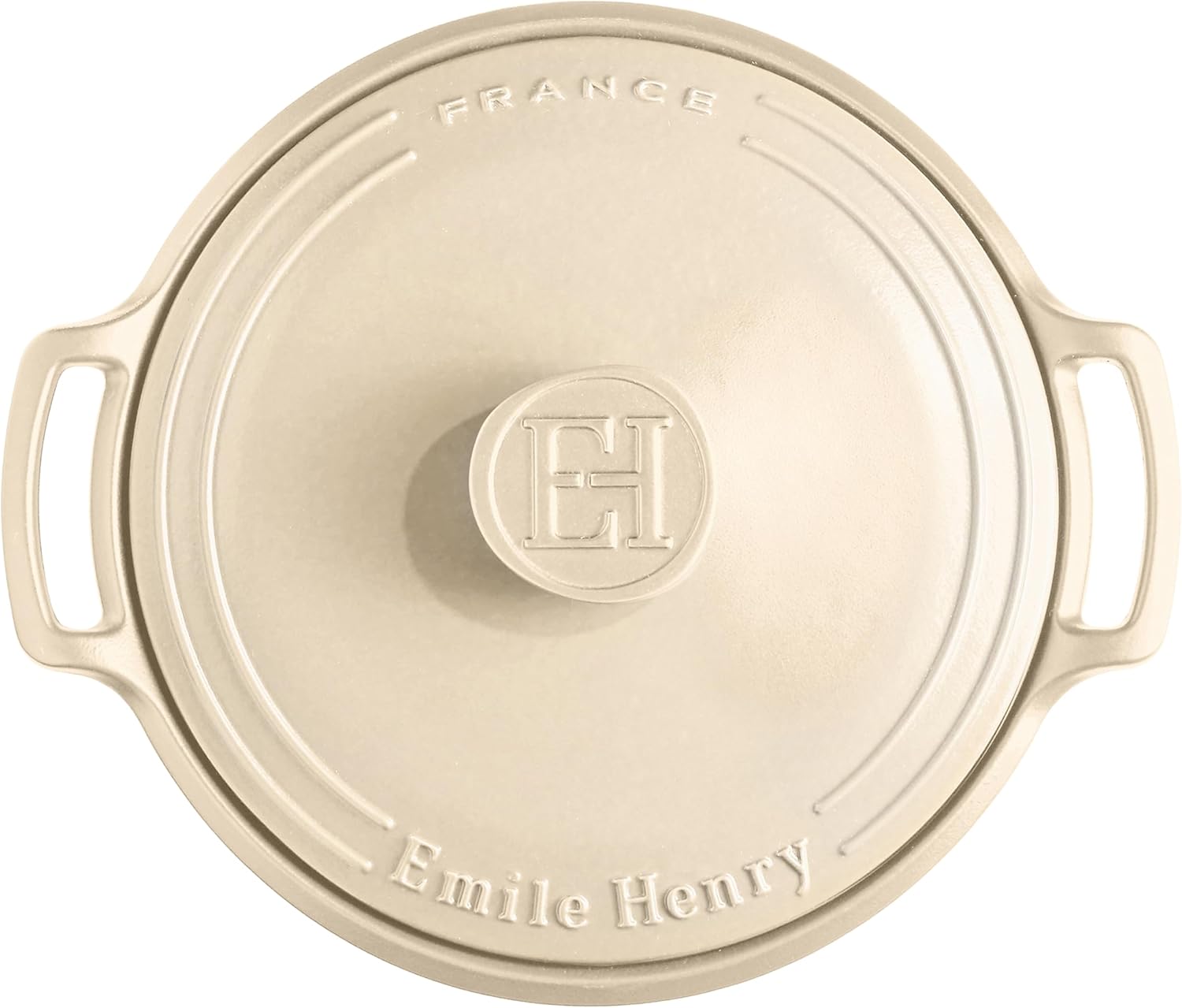 Emile Henry Made in France SUBLIME Ceramic 6 qt. Round Dutch Oven, Crème
